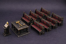 Imperium Cathedral Alter and Pew Set 28mm War...