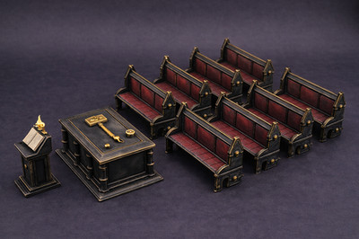 Imperium Cathedral Alter and Pew Set 28mm Warhammer 40K Terrain Grimdark
