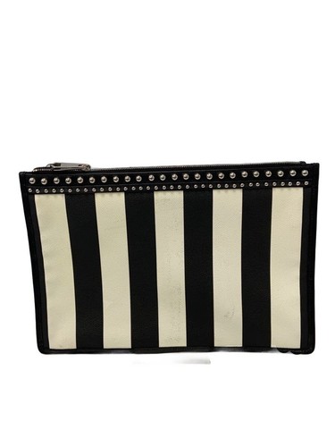 GIVENCHY clutch bag BLK stripe ex 0125 Used