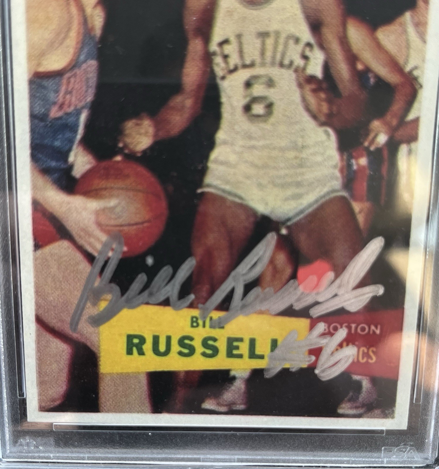 Bill Russell Autograph PSA 10 AUTO Grade 1957-58 Topps PROMO ROOKIE RC REPRINT view 2