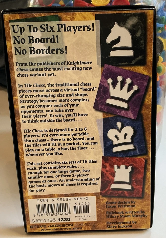 1999- Steve Jackson Games TILE CHESS Think Outside the Board - UNPUNCHED - Image 3 of 4