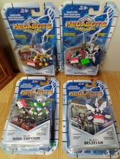 Lote de 4 Figuras Medabots 2.5" Belzelga Robo-Emperador Acehorn Femjet Nuevas en Tarjeta