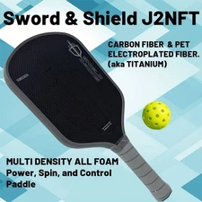 J2NFT Sword & Shield Pickleball Paddle 16mm–Gen 4.5 All-Foam Floating Pivot Core