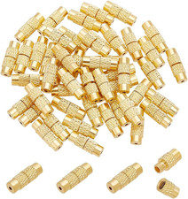 Screw Twist Clasps, 50 Sets 12X4Mm Brass Barrel Jewelry End Tip Caps 1Mm Hole Tu