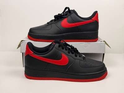 Nike Air Force 1 Low '07 LV8 Sneakers Men s Size 10.5 Black/Red FJ4146-002