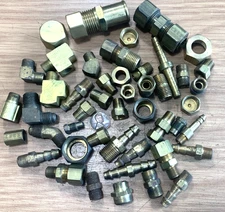 Vintage Brass Compression Fittings Mixed Lot of Sizes and Types NOS & Used Bulk