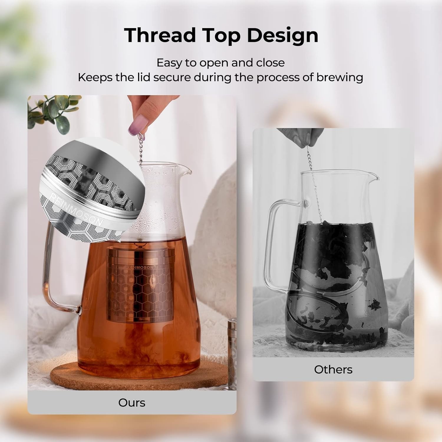 Large Tea Infuser for Loose Leaf Tea & Spices, Fine Mesh Stainless Steel SteepeR