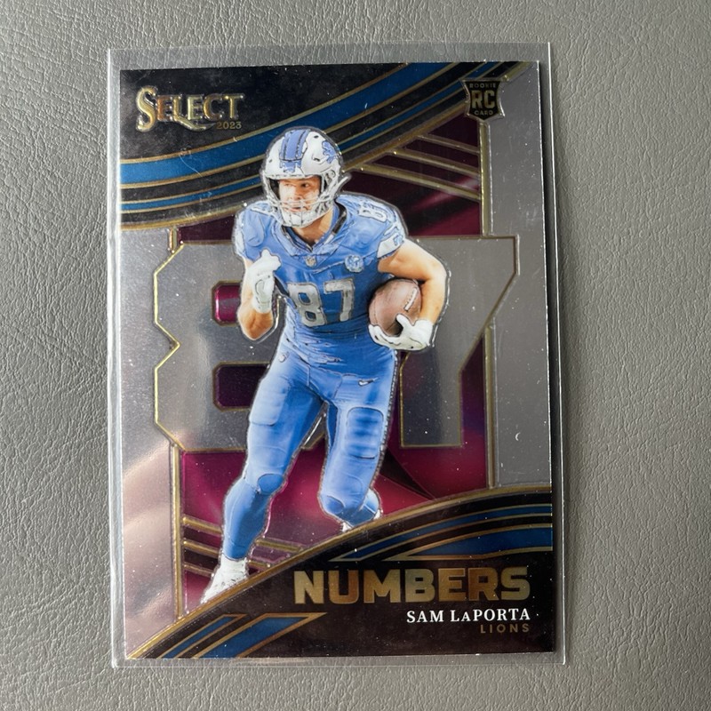 Sam LaPorta Numbers Rookie 2023 Panini Select Football Detroit Lions