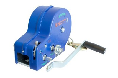 KNOTT Seilwinde für Pkw-Anhänger 1135 kg inkl. blaues Gehäuse