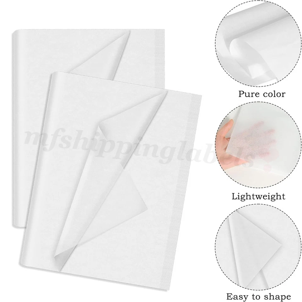 White Tissue Paper Bulk 14"x20" 20"x30" Wrapping Packing Cushioning Void Fill US - Image 3 of 4