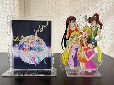 Sailor Moon Exhibition Nagoya Acrylic Stand Art Anime Set 2pc Collectible 13+