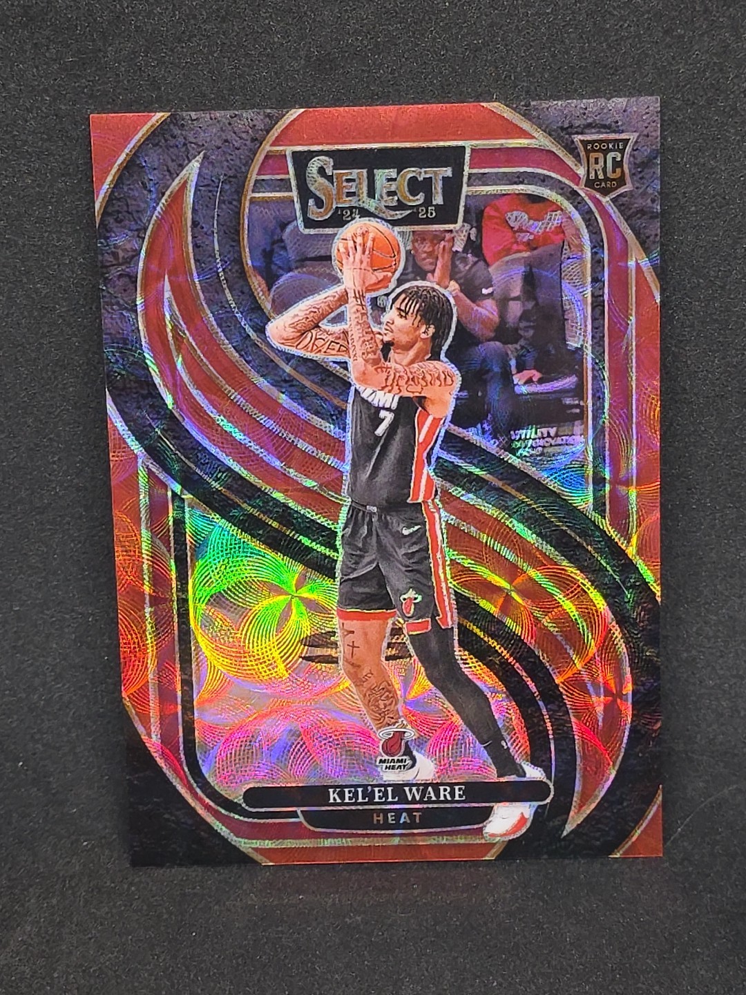 2024-25 Panini Select Kel'el Ware /249 Red Scope Prizm (RC) #191 Heat Rookie