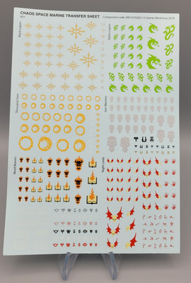 Warhammer Citadel Abziehbilder: Chaos Space Marines Transfer Sheet - 40k Chaos