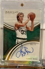 Larry Bird 2024-25 Immaculate Ink On Card Auto Boston Celtics HOF 09/75
