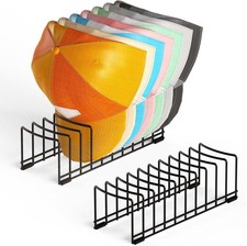 2 Pack Hat Organizer for Baseball Caps, Metal Hat Stand for 20 Baseball Caps,...