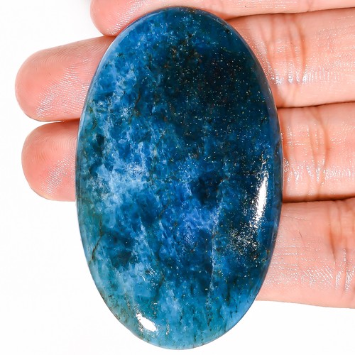 APATITE Cabochon Oval Shape 114.20 CT 35x58x5 mm Brazil Apatite Gemstone yi10