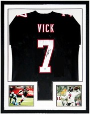 Michael Vick Autographed Atlanta Falcons Jersey JSA COA Custom Framed & Photo