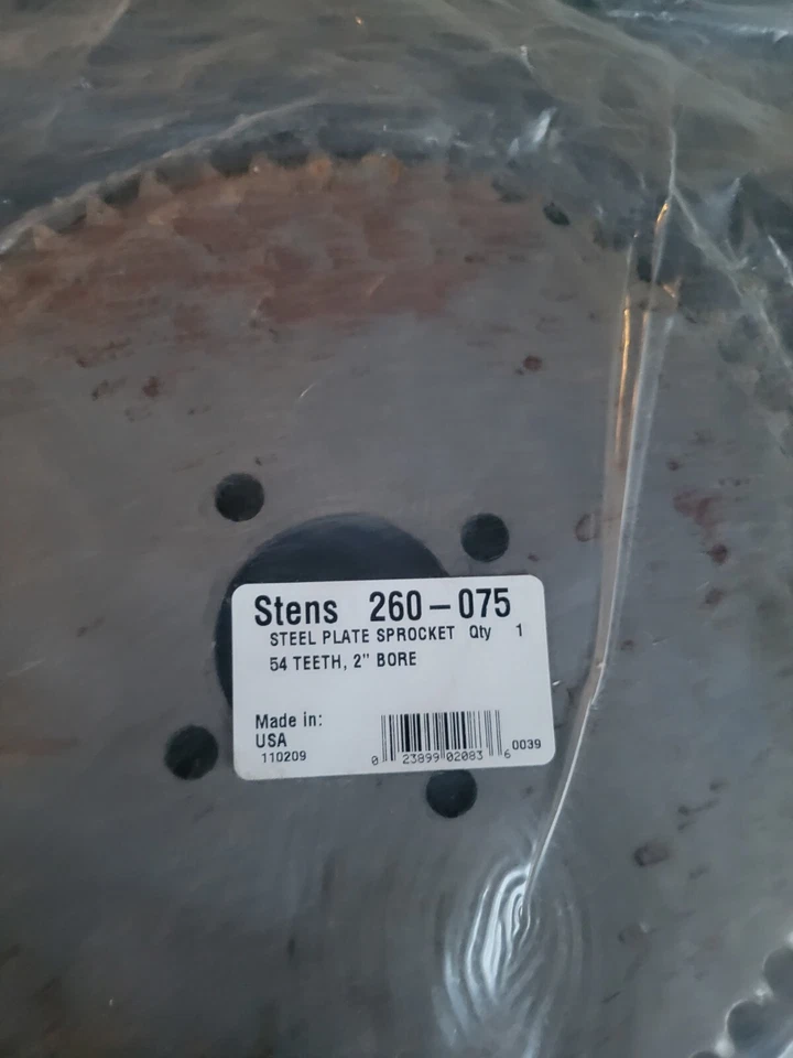 Piñón de placa de acero Stens 260-075 Stens se adapta a 54 dientes, contenedor de 2" de diámetro/ubicación 003 Foto 2 de 2