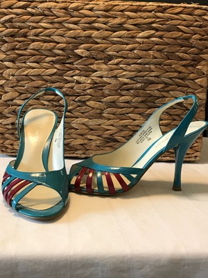 nine west turquoise heels