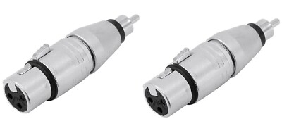 (2) Two Genuine NEUTRIK NA2FPMM - 3 Pin XLR Female to RCA Male Phono Adapter