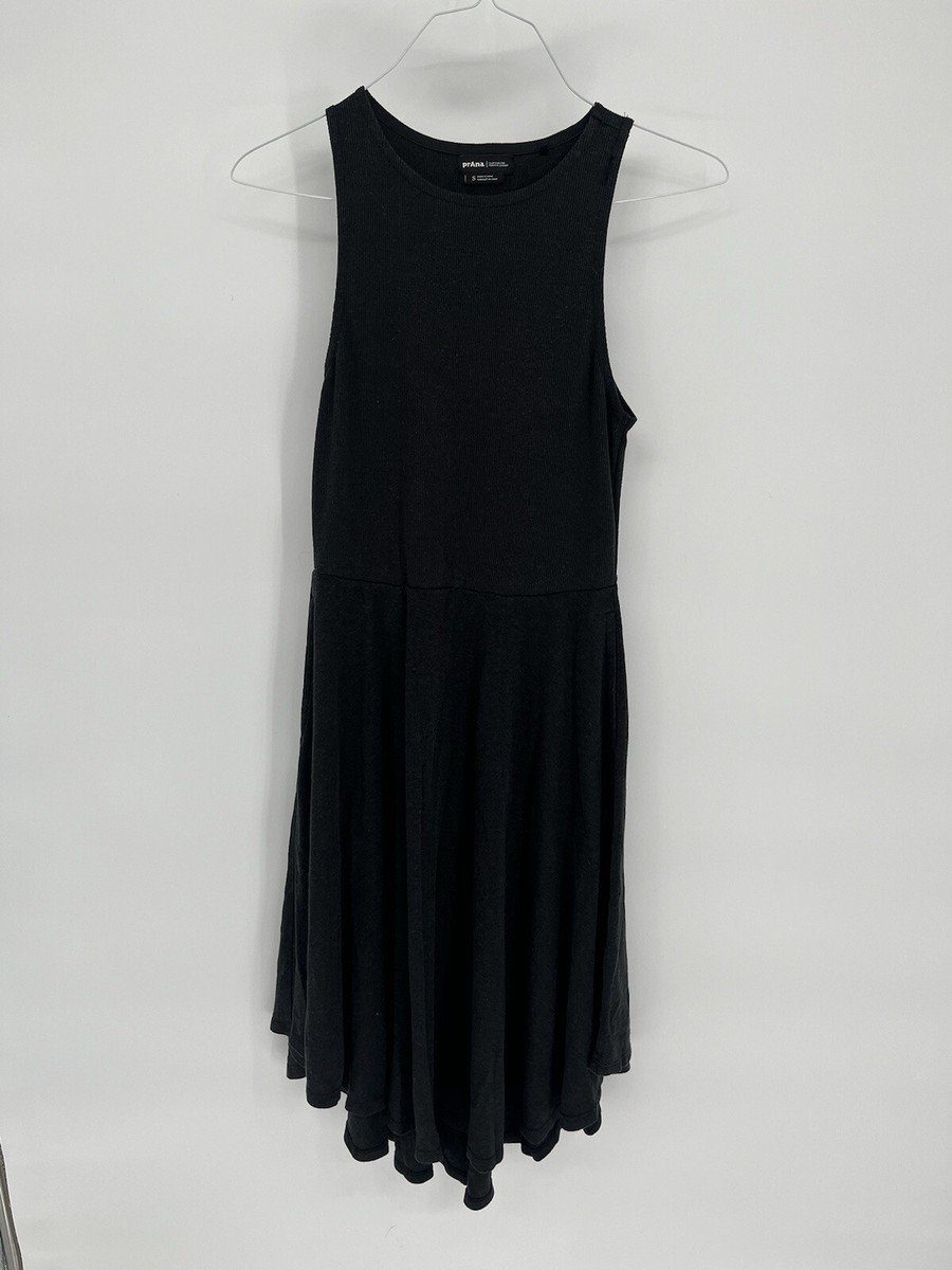 Prana Fit Flare Gray Stretch Tank Dress Pockets Women Size Small *See  Descript* | eBay
