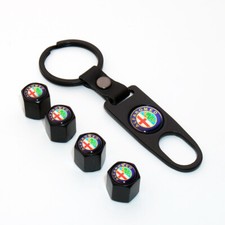 Universal Car Wheel Tire Valves Dust Stems Air Caps Keychain Alfa Logo Emblem Universal Car Wheel Tire Valves Dust Stems Air Caps Keychain Alfa Logo Emblem