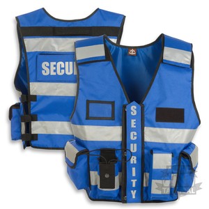 blue security jacket