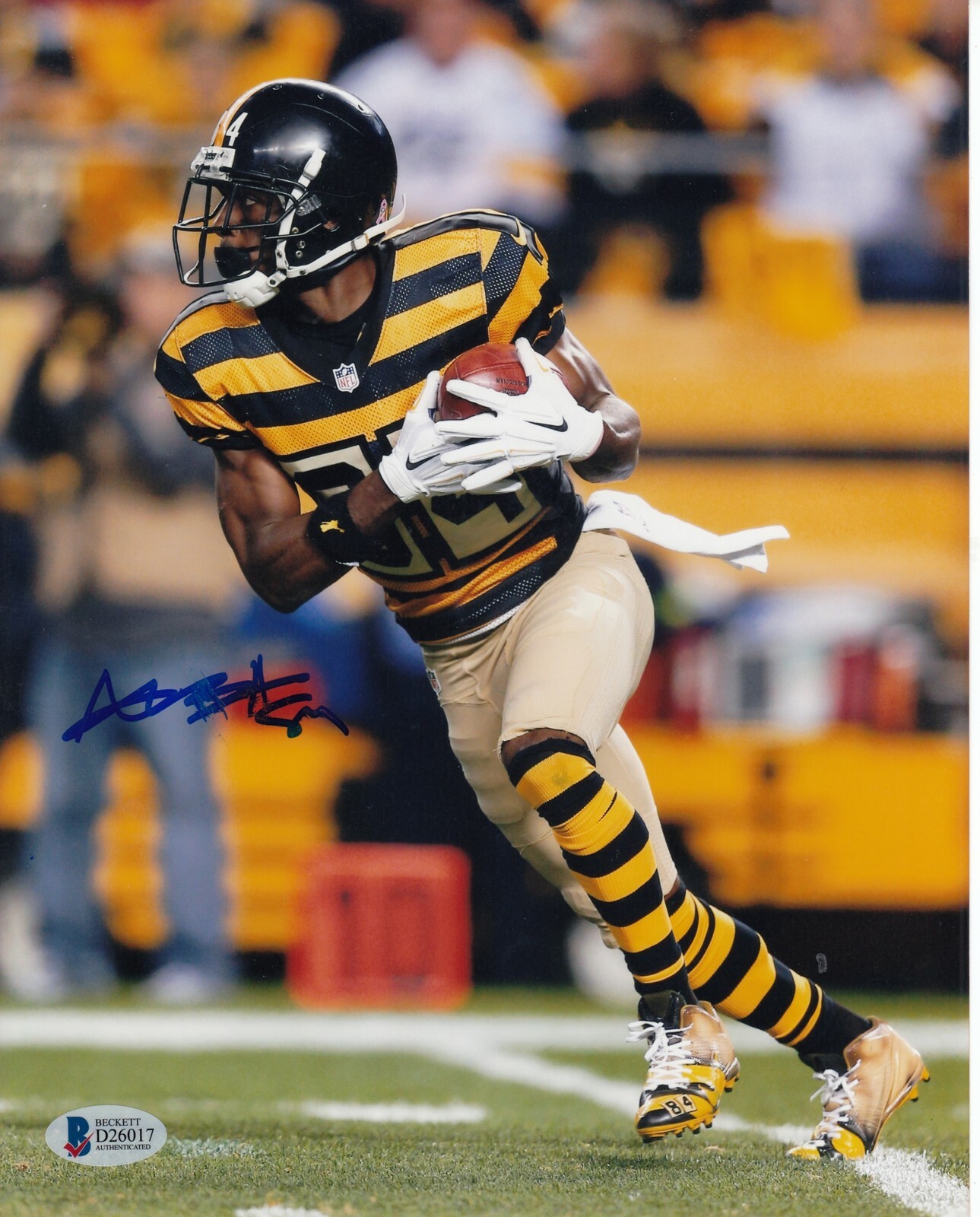 Antonio Brown #2 Signed 8x10 Photo Beckett Pittsburgh Steelers 
