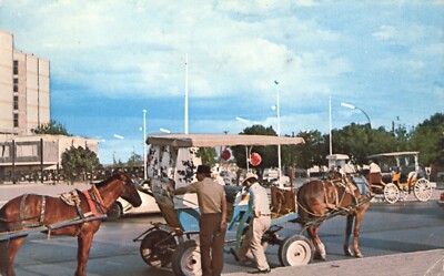 Nuevo Laredo Mexico Tourist Buggies Postcard