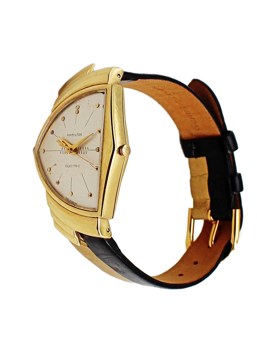 Hamilton Ventura, Electric 14k Yellow Gold Wrist Watch c Hamilton Ventura, Electric 14k Yellow Gold Wrist Watch c