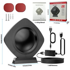 6000 Miles Digital TV Antenna Indoor HDTV Amplified Signal Booster 4K HD 1080P