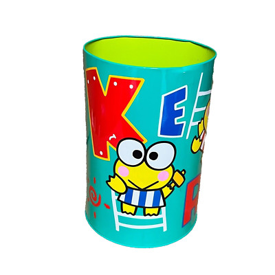 VTG 1994 Sanrio Kero Kero Keroppi Mini Tin Metal Trash Can Bin 11.5  Rare Frog