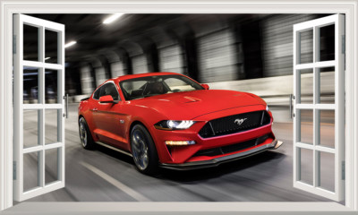 Ford Mustang Magic Fenster Wand Selbstklebend Aufkleber Decal Druck Poster 3D