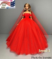 Red Dress For Fashion Royalty Integrity Poppy Parker NuFace Dolls Coat Dress