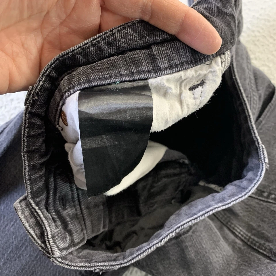 Volcom Stone Solver Jeans Mens 29x29 Black Denim Slim Straight Skater Cotton - Image 4 of 4