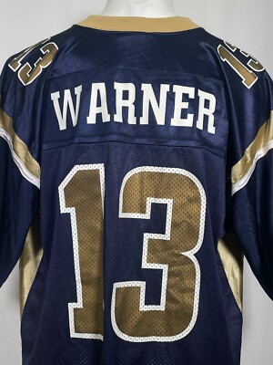 Kurt Warner #13 St Louis Rams NFL Puma 1999 Blue Home Jersey Men's