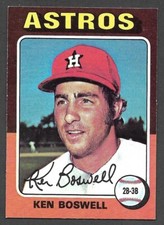 1975 TOPPS MINI #479  Ken Boswell  HOUSTON ASTROS  EX-MINT  B