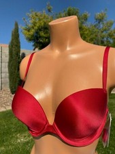 Le Mystere 3324 Infinite Plunge UW T Shirt Bra 34C Ruby Red Convertible 65 NWT