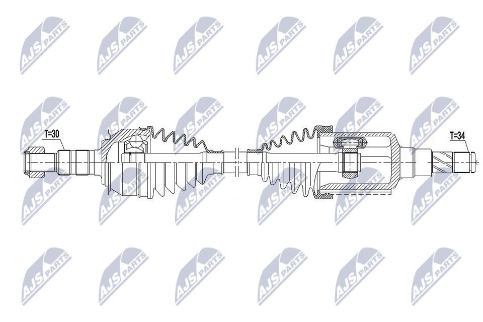 NPW-DW-037 NTY Drive Shaft for CHEVROLET