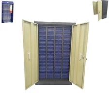 Bolt and Nut Storage Cabinet Parts Box Cabinet W/ 60-Drawer Storage Shelving Bin