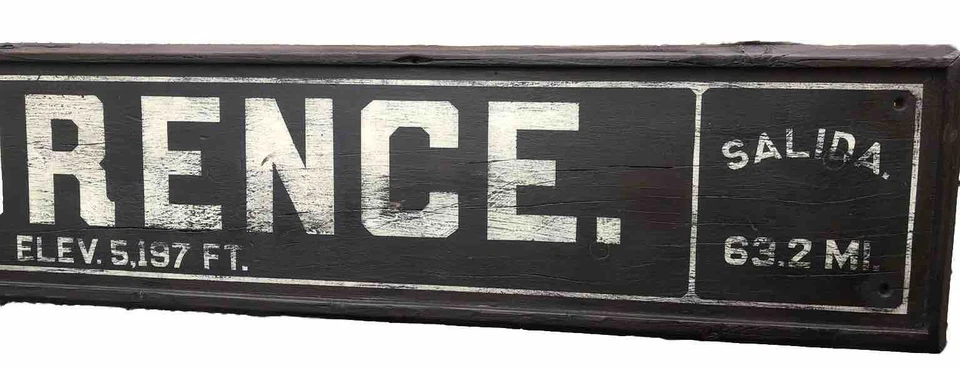 Vintage Style Barnwood RR Florence Depot Sign - Image 3 of 4