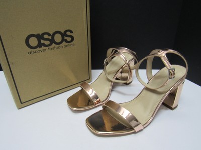 asos rose gold heels
