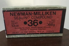 Vintage Newman Milliken Valve Sealing Compound No:36 368 Grams