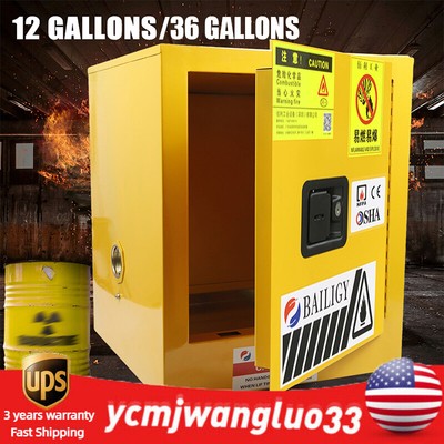 4/36Gallon Safety Flammable Liquids Storage Cabinet Fire Protection Steel Plate