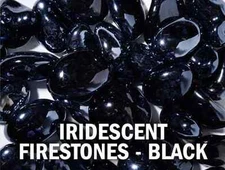 Black Iridescent Fire Stones Fire Glass