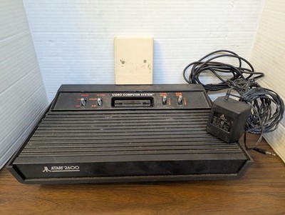 Vintage Atari 2600 Vader Console w/Cords Power AV/ tv/computer switch Untested