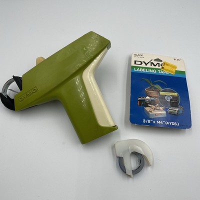 DYMO Home Label Maker Green With 3/8  Dymo Black Tape