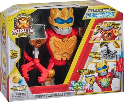 Treasure X Robots Gold - Mega Treasure Bot with Real Lights and Sounds. Repair,