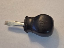Snap-on Ssd1 1 X 14 Flat Slotted Black Hard Handle Stubby Screwdriver Usa