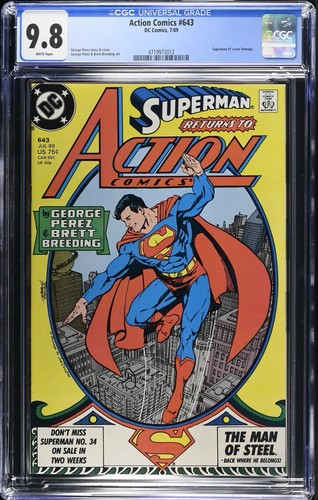 Action Comics #643 - CGC 9.8 - Key Issue 1989 DC Comics